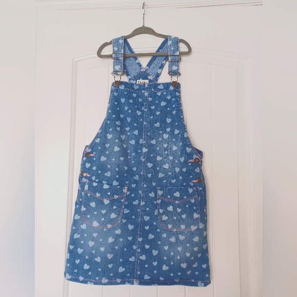 Hatley Jean Overall Dress -Size 8 - Picture 1 of 5